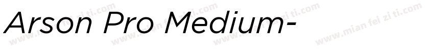 Arson Pro Medium字体转换